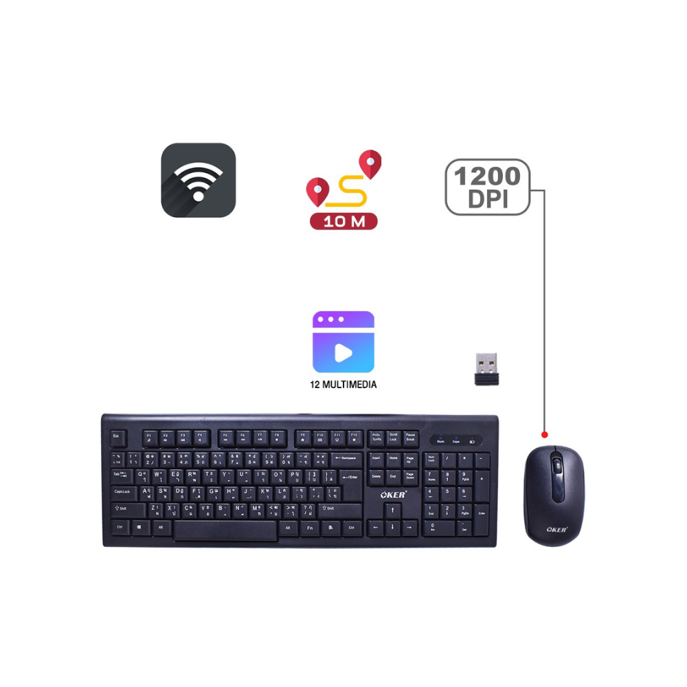OKER/K289/Accessories/Wireless-Keyboard&Mouse